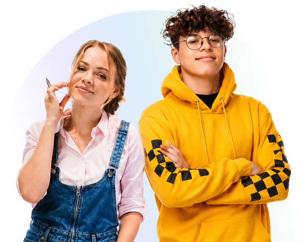 Zwei Schüler:innen