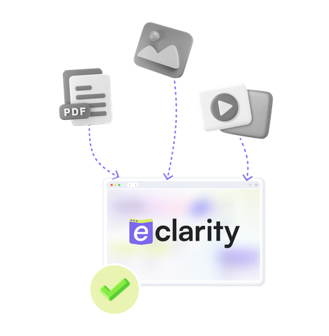 Verschiedene Dateiformate fließen in Eclarity