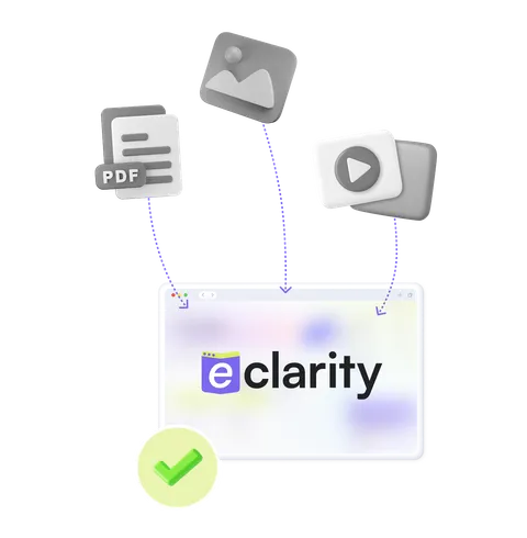 Verschiedene Dateiformate fließen in Eclarity