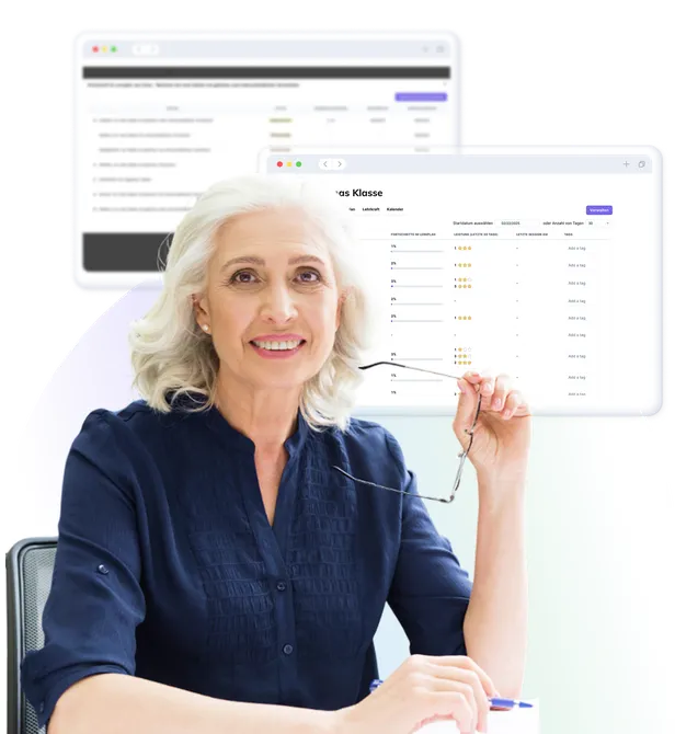 Lehrerin mit Eclarity-Klassendashboard